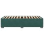Estructura de cama sin colchón terciopelo verde oscuro 90x200cm