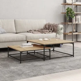 Stackable coffee tables 2 pieces engineered wood Sonoma oak by vidaXL, Coffee table - Ref: Foro24-832819, Price: 74,54 €, Dis...