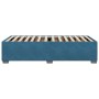 Estructura de cama de terciopelo azul 90x200 cm