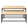 Stackable coffee tables 2 pieces engineered wood Sonoma oak by vidaXL, Coffee table - Ref: Foro24-832819, Price: 76,12 €, Dis...