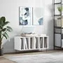 Plywood white record storage unit 100x38x48 cm by vidaXL, CD and DVD storage - Ref: Foro24-831748, Price: 76,05 €, Discount: %
