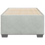 Estructura de cama sin colchón terciopelo gris claro 100x200 cm