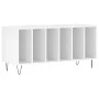 Plywood white record storage unit 100x38x48 cm by vidaXL, CD and DVD storage - Ref: Foro24-831748, Price: 76,05 €, Discount: %