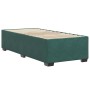Estructura cama sin colchón terciopelo verde oscuro 100x200 cm