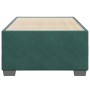 Estructura cama sin colchón terciopelo verde oscuro 100x200 cm