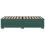 Estructura cama sin colchón terciopelo verde oscuro 100x200 cm