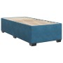 Estructura de cama de terciopelo azul 100x200 cm