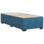 Estructura de cama de terciopelo azul 100x200 cm