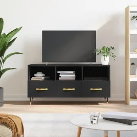 Schwarzer TV-Schrank aus Holzwerkstoff, 102 x 36 x 50 cm von vidaXL, TV-Möbel - Ref: Foro24-829013, Preis: 79,44 €, Rabatt: %