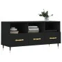 Black engineered wood TV cabinet 102x36x50 cm by vidaXL, TV Furniture - Ref: Foro24-829013, Price: 79,44 €, Discount: %