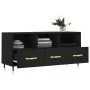 Black engineered wood TV cabinet 102x36x50 cm by vidaXL, TV Furniture - Ref: Foro24-829013, Price: 79,44 €, Discount: %