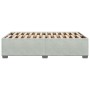 Estructura de cama sin colchón terciopelo gris claro 120x190 cm