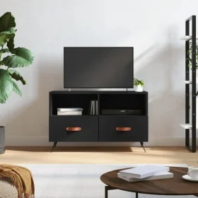 TV stand made of black plywood, 80x36x50 cm by vidaXL, TV Furniture - Ref: Foro24-828941, Price: 52,37 €, Discount: %