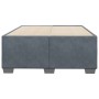 Estructura de cama sin colchón terciopelo gris oscuro 120x190cm