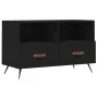 TV stand made of black plywood, 80x36x50 cm by vidaXL, TV Furniture - Ref: Foro24-828941, Price: 52,37 €, Discount: %
