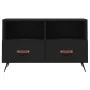 TV stand made of black plywood, 80x36x50 cm by vidaXL, TV Furniture - Ref: Foro24-828941, Price: 52,37 €, Discount: %