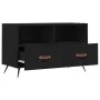TV stand made of black plywood, 80x36x50 cm by vidaXL, TV Furniture - Ref: Foro24-828941, Price: 52,37 €, Discount: %