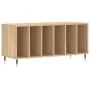 Mueble discos madera contrachapada roble Sonoma 100x38x48 cm de vidaXL, Almacenamiento para CD y DVD - Ref: Foro24-831743, Pr...
