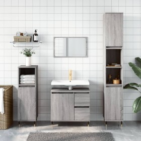Sonoma gray plywood bathroom cabinet 65x33x60 cm by vidaXL, bathroom vanities - Ref: Foro24-831602, Price: 60,60 €, Discount: %