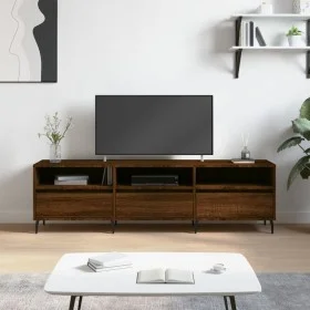 Brown oak plywood TV cabinet 150x30x44.5 cm by vidaXL, TV Furniture - Ref: Foro24-831299, Price: 103,98 €, Discount: %