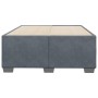 Estructura de cama sin colchón terciopelo gris oscuro 120x200cm