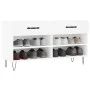 White engineered wood shoe bench 102x35x55 cm by vidaXL, Shoe racks and shoe organizers - Ref: Foro24-829732, Price: 53,20 €,...