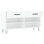 Weiße Schuhbank aus Holzwerkstoff, 102 x 35 x 55 cm von vidaXL, Schuhregale und Schuhorganisatoren - Ref: Foro24-829732, Prei...