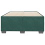 Estructura cama sin colchón terciopelo verde oscuro 120x200 cm