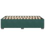 Estructura cama sin colchón terciopelo verde oscuro 120x200 cm