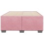 Estructura de cama sin colchón terciopelo rosa 120x200 cm