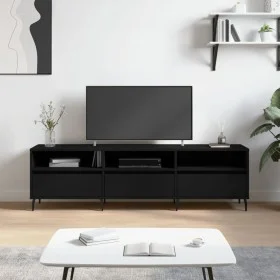 Mueble de TV madera contrachapada negro 150x30x44,5 cm de vidaXL, Muebles TV - Ref: Foro24-831293, Precio: 87,95 €, Descuento: %