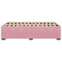 Estructura de cama sin colchón terciopelo rosa 120x200 cm