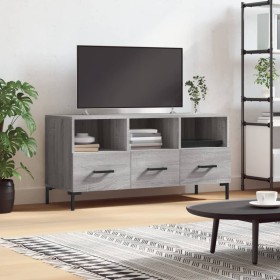Mueble de TV madera de ingeniería gris Sonoma 102x