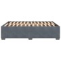 Estructura de cama sin colchón terciopelo gris oscuro 140x190cm