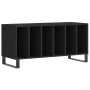 Plywood black record storage unit 100x38x48 cm by vidaXL, CD and DVD storage - Ref: Foro24-831757, Price: 83,47 €, Discount: %