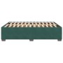 Estructura cama sin colchón terciopelo verde oscuro 140x190 cm