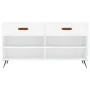 Banco zapatero madera de ingeniería blanco 102x35x55 cm de vidaXL, Zapateros y organizadores de calzado - Ref: Foro24-829708,...