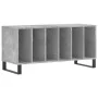 Mueble discos madera contrachapada gris hormigón 100x38x48 cm de vidaXL, Almacenamiento para CD y DVD - Ref: Foro24-831760, P...