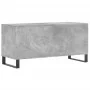 Mueble discos madera contrachapada gris hormigón 100x38x48 cm de vidaXL, Almacenamiento para CD y DVD - Ref: Foro24-831760, P...
