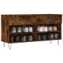 Schuhbank aus Holzwerkstoff, geräucherte Eiche, 102 x 35 x 55 cm von vidaXL, Schuhregale und Schuhorganisatoren - Ref: Foro24...