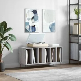 Sonoma gray plywood record cabinet 100x38x48cm by vidaXL, CD and DVD storage - Ref: Foro24-831754, Price: 62,81 €, Discount: %