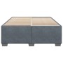 Estructura de cama sin colchón terciopelo gris oscuro 160x200cm