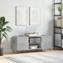 Plattenschrank aus betongrauem Sperrholz, 121 x 38 x 48 cm von vidaXL, CD- und DVD-Speicher - Ref: Foro24-831680, Preis: 72,9...