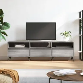 Sonoma gray plywood TV cabinet 150x30x44.5 cm by vidaXL, TV Furniture - Ref: Foro24-831258, Price: 94,95 €, Discount: %