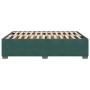 Estructura cama sin colchón terciopelo verde oscuro 160x200 cm