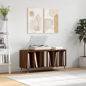 Mueble discos madera contrachapada roble marrón 100x38x48 cm de vidaXL, Almacenamiento para CD y DVD - Ref: Foro24-831747, Pr...