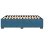 Estructura de cama de terciopelo azul 160x200 cm