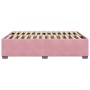 Estructura de cama sin colchón terciopelo rosa 160x200 cm