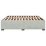 Estructura de cama sin colchón terciopelo gris claro 180x200 cm