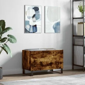 Smoked oak plywood disc cabinet 74.5x38x48 cm by vidaXL, CD and DVD storage - Ref: Foro24-831737, Price: 42,00 €, Discount: %